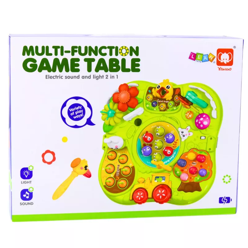 LEAN TOYS Multifunktionales Board Interaktiver Tisch für Kleinkinder Geschicklichkeitsspiele