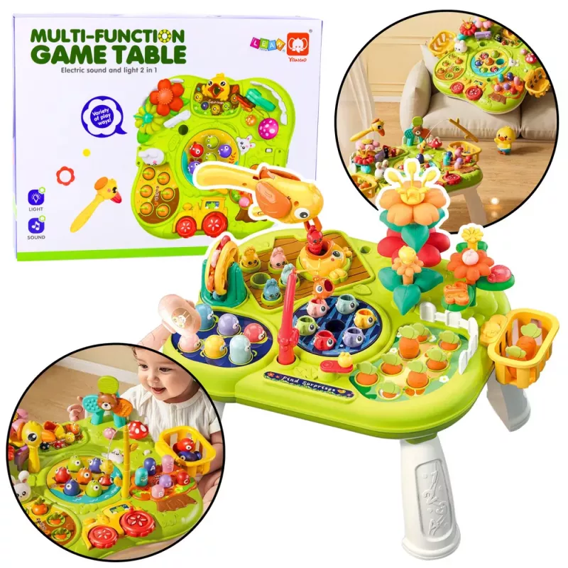 LEAN TOYS Multifunktionales Board Interaktiver Tisch für Kleinkinder Geschicklichkeitsspiele