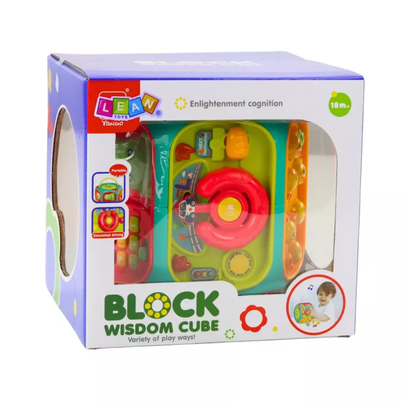 LEAN TOYS Lernspielzeug Interaktiver Würfel Multifunktional 8in1