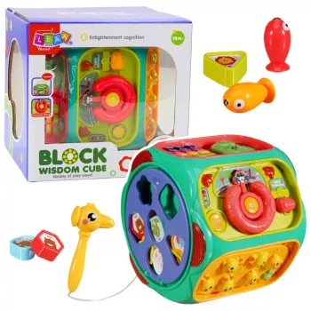 LEAN TOYS Lernspielzeug Interaktiver Würfel Multifunktional 8in1