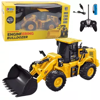 LEAN TOYS Bagger Bulldozer Fernsteuerung RC 2.4G 6CH Gelb