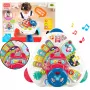 LEAN TOYS Interaktiver Lerntisch mit Lenkrad, dreieckig, bunt