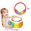 LEAN TOYS Große interaktive Lern-Trommel für Kleinkinder, bunt