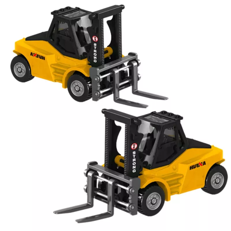 Huina 1:80 Die-Cast Metal Forklift Collectible Model - Gelb