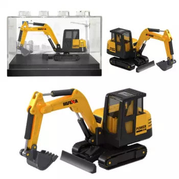 Huina Gelber 1:80 Metallbagger Sammelmodell