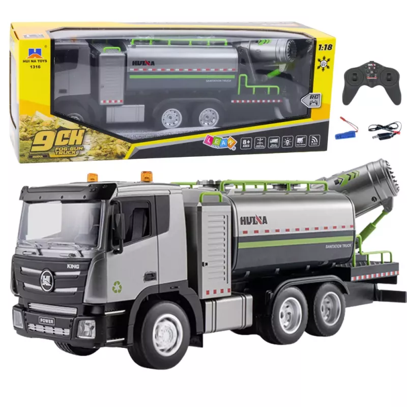 Huina 1:18 RC Wasser-Spray Tank LKW Fernsteuerung mit LED-Leuchten und Sound