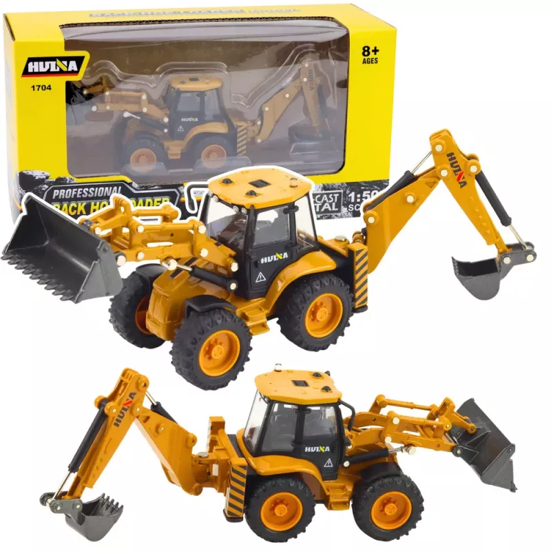HUINA 1:50 Teleskoplader Metall-Druckgussmodell Gelb/Schwarz