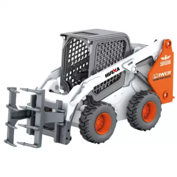 Huina 22754 Radlader mit Greifer Metall Weiß 1:50 Druckgussmodell