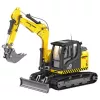 Huina 1:50 Raupenbagger mit Planierraupe Metall-Druckgussmodell Gelb