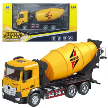 Huina 1:50 Die-Cast Betonmischer-LKW Baustellenfahrzeug Gelb