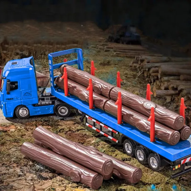 Huina 1:50 Timber Grab Truck Diecast Model Red