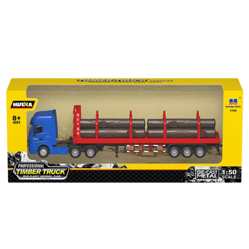 Huina 1:50 Timber Grab Truck Diecast Model Red