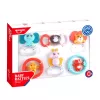 LEAN TOYS Set mit 6 Baby-Rasselbeissern Tiere