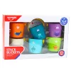 LEAN TOYS Bath Bucket Set With Holes Colored 6pcs