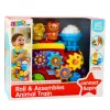 LEAN TOYS Interaktive musikalische Lokomotive für Kleinkinder mit Zahnrädern, bunt