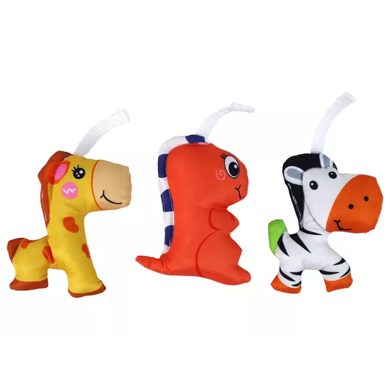 LEAN TOYS Batteriebetriebenes Babybett-Karussell mit Universal-Clip-Haltern Blau