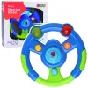 LEAN TOYS Interaktives Lenkrad für Kleinkinder mit Licht und Sound Grün-Blau