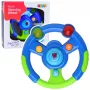 LEAN TOYS Interaktives Lenkrad für Kleinkinder mit Licht und Sound Grün-Blau