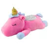 LEAN TOYS Plüsch-Einhorn Schlaf-Kuscheltier mit Projektor, Geräusch und Licht, Rosa