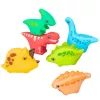 LEAN TOYS Badespielzeug-Set Gummi-Dinosaurier Bunt 6-teilig