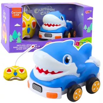 LEAN TOYS Fernsteuerung Auto RC für Kleinkinder Blauer Hai