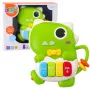 LEAN TOYS Mini-Klavier für Kleinkinder, Dinosaurier Grün, Lichter und Geräusche