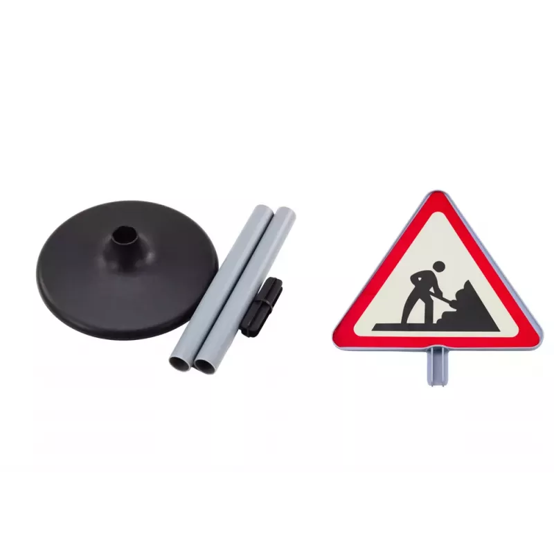 LEAN TOYS Große Baustellen-Warnschild, pädagogisch, 70 cm