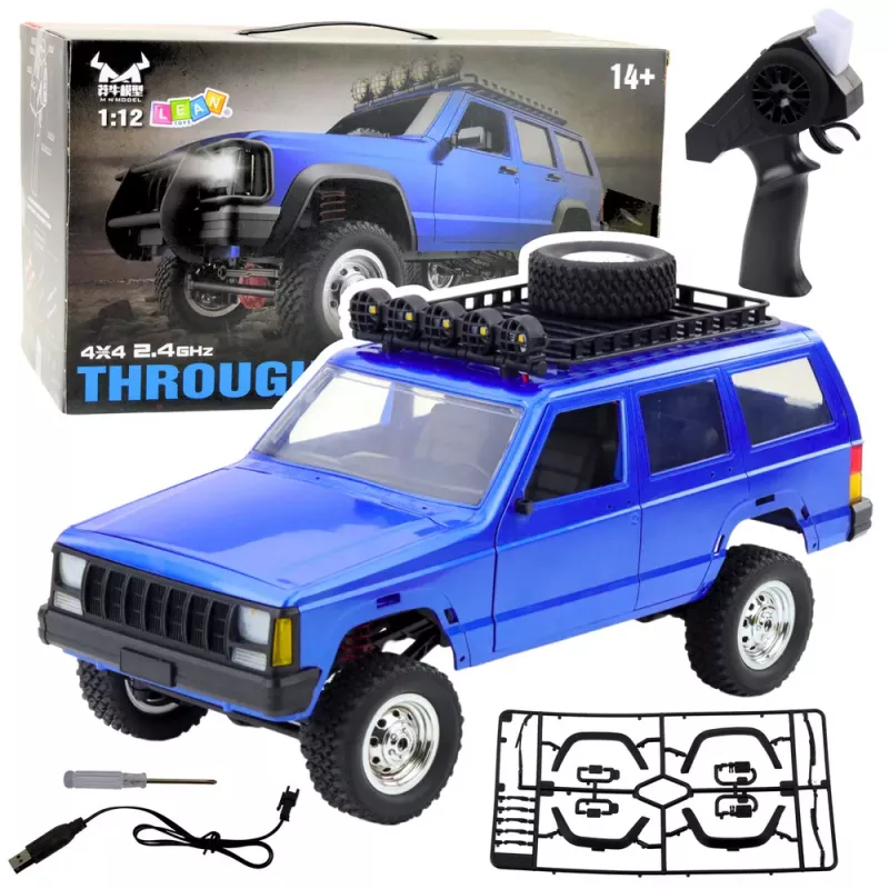LEAN TOYS MN78 Remote Controlled Off-Road Vehicle RC 4x4 Drive Blue 1:12