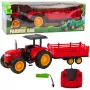 LEAN TOYS RC-Fernlenk-Traktor mit Anhänger Rot