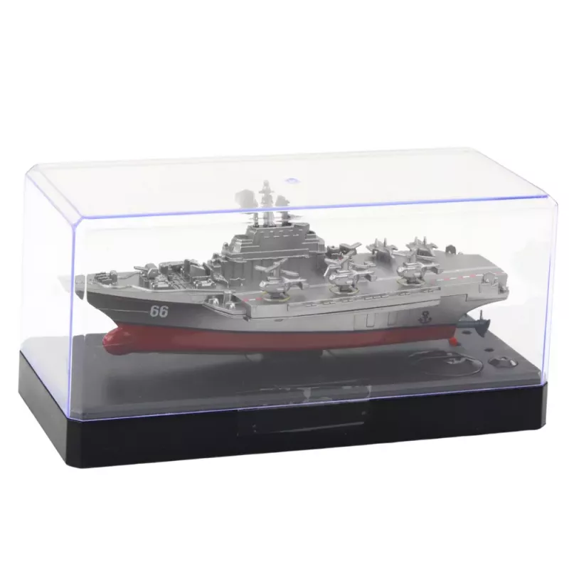 LEAN TOYS Militärschiff ferngesteuertes Boot RC Silber 15cm
