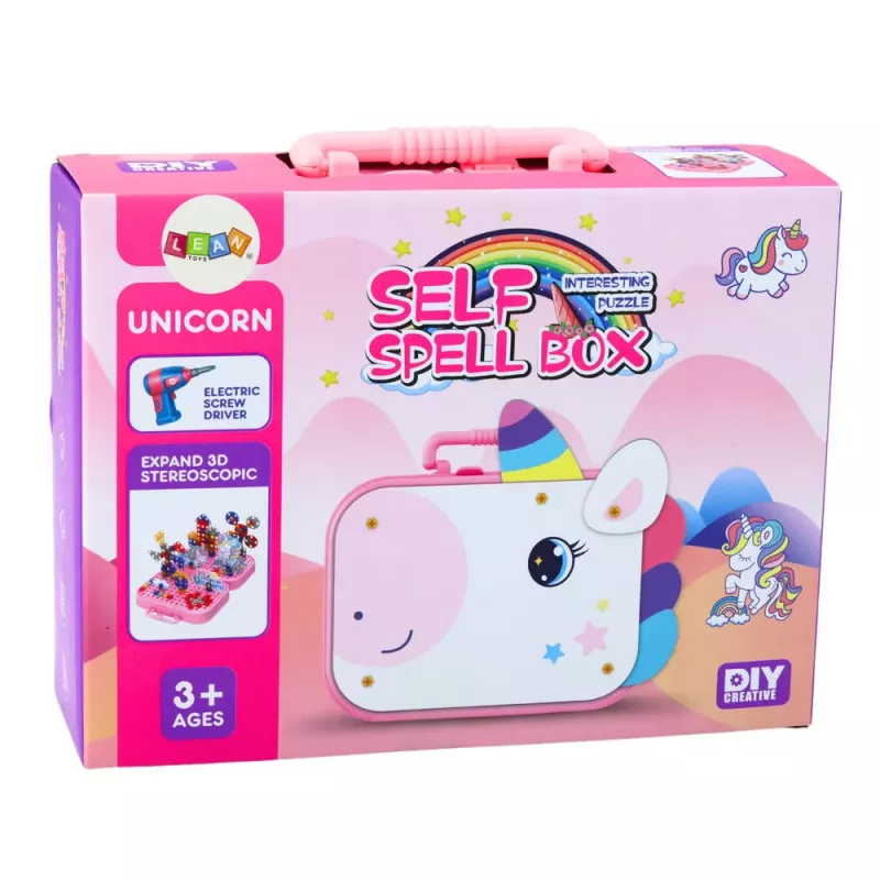 LEAN TOYS DIY Unicorn Drill Building Blocks Set