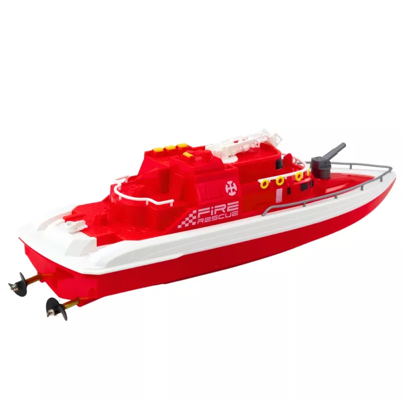 LEAN TOYS ferngesteuertes Motorboot RC 1:28 Rot