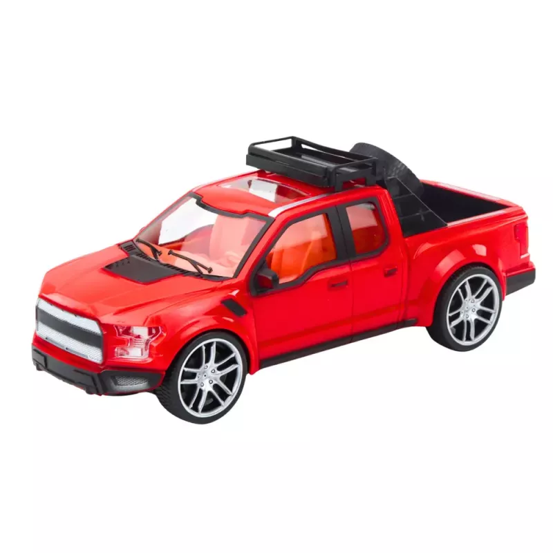 LEAN TOYS Set Off-Road Car Roter Abschleppwagen Schwarzer Sportwagen 59cm