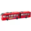 LEAN TOYS Gelenkbus mit öffnenden Türen, Licht und Sound - Rot 1:16