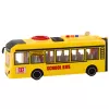LEAN TOYS Gelenk-Schulbus mit öffnenden Türen, Lichtern, Geräuschen, Gelb, Maßstab 1:16