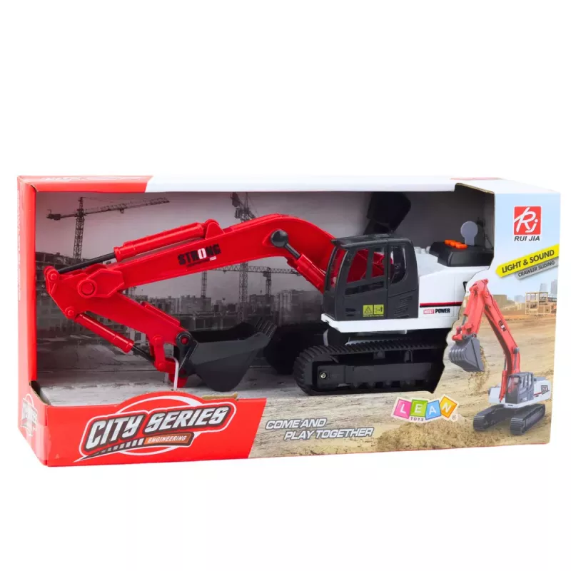 LEAN TOYS Raupenbagger mit beweglicher Schaufel, drehbarer Kabine 360° 1:14 RC Baustellenfahrzeug