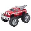 LEAN TOYS Heckantrieb Offroad-Rettungsfahrzeug mit Anhängerkupplung, Rot 27cm