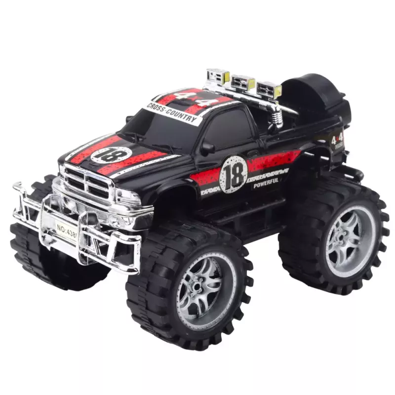 LEAN TOYS Geländewagen mit Heckantrieb, Rot und Schwarz