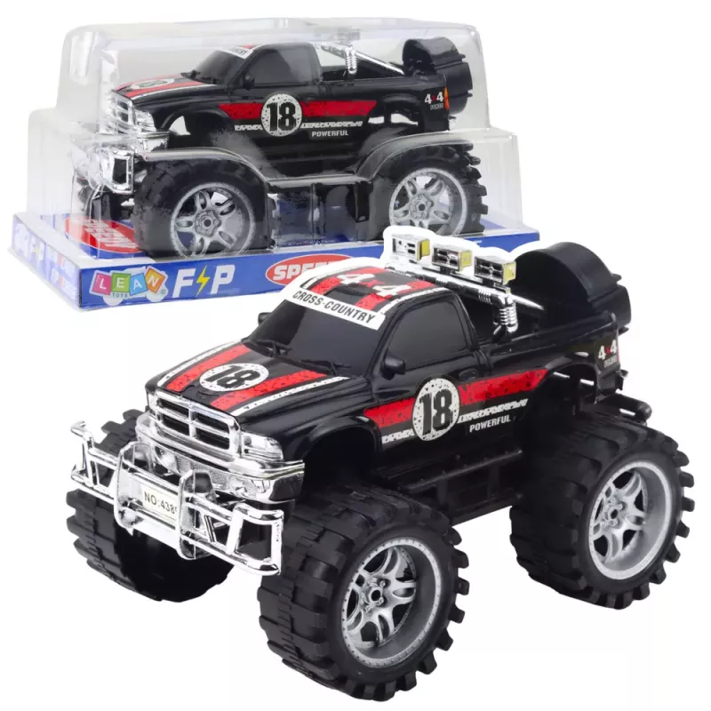 LEAN TOYS Geländewagen mit Heckantrieb, Rot und Schwarz