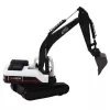 LEAN TOYS Raupenbagger Metallschaufel Bewegliche Gelenke 360° Drehung Weiß
