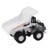 LEAN TOYS Dump Truck Construction Metal Parts Drive White