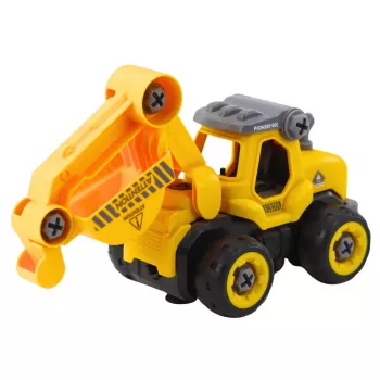 LEAN TOYS ferngesteuerter Schraubendreher RC Bagger Gelb 2in1