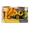 LEAN TOYS ferngesteuerter Schraubendreher RC Bagger Gelb 2in1
