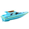 LEAN TOYS Boot Motorboot schwimmende Yacht batteriebetrieben Blau