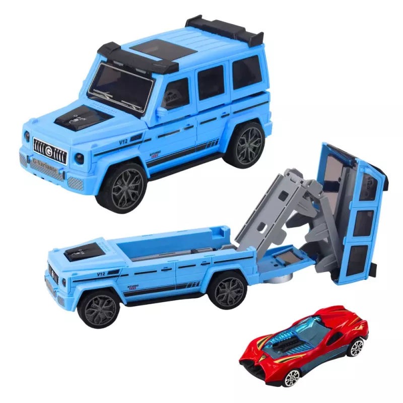 LEAN TOYS Off-Road Car Metal Hidden Car Light Sound White Blue
