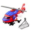 LEAN TOYS Rettungshubschrauber mit Trage, Haken, Seilwinde, Antrieb, Lichtern, Geräuschen, Mix
