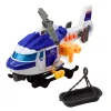 LEAN TOYS Rettungshubschrauber mit Trage, Haken, Seilwinde, Antrieb, Lichtern, Geräuschen, Mix
