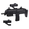 LEAN TOYS Spielzeuggewehr mit Licht, Sound und Zielfernrohr, Schwarz, 41 cm