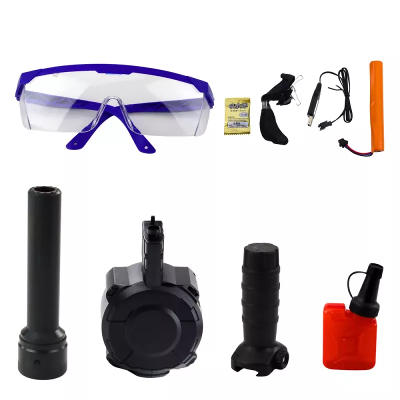 LEAN TOYS AK Rifle For Water Balls Hydrogel Sight Accessories Glasses 96cm