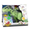 LEAN TOYS Dinosaurier-Set mit kleinen Figuren, beweglichen Teilen und Geräuschen, Grün